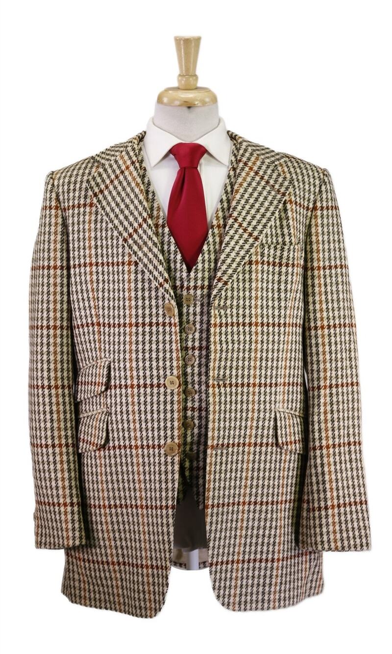 J. Press Vintage 1970s Brown Check Tweed Hacking Jacket Wool Blazer Vest 42L